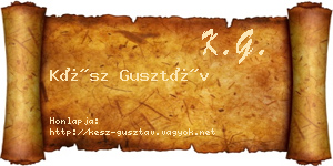 Kész Gusztáv névjegykártya