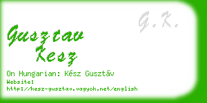 gusztav kesz business card