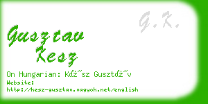 gusztav kesz business card